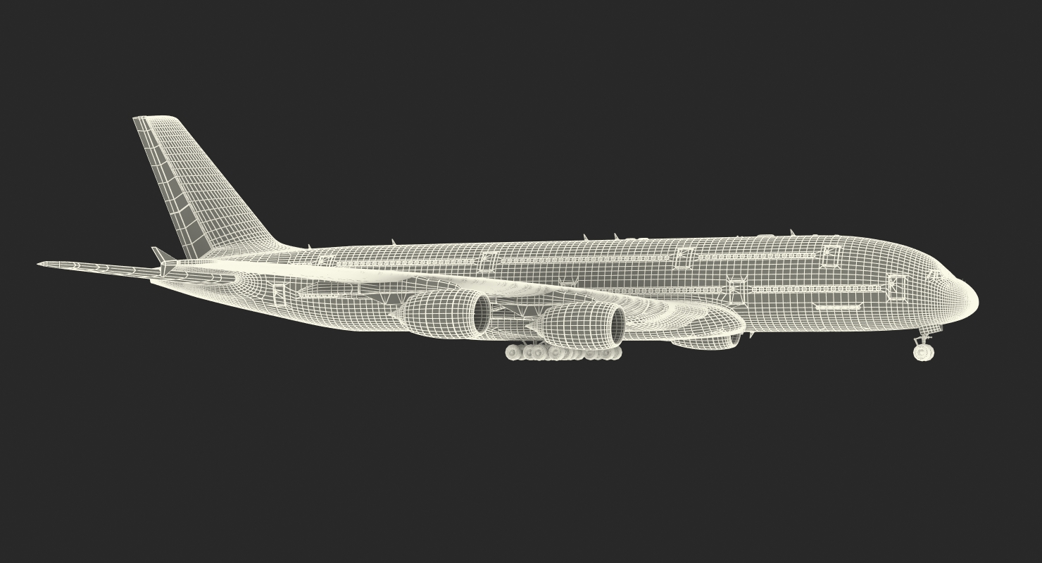 Airbus A380 1000 Air France 3D